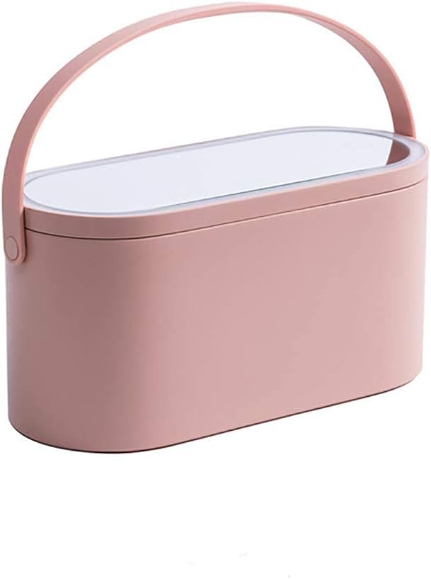 Portable LED Light Storage Box Beauty And Makeup Mirror
