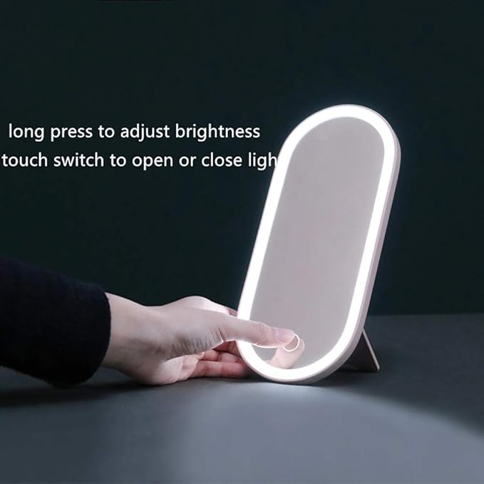 Portable LED Light Storage Box Beauty And Makeup Mirror