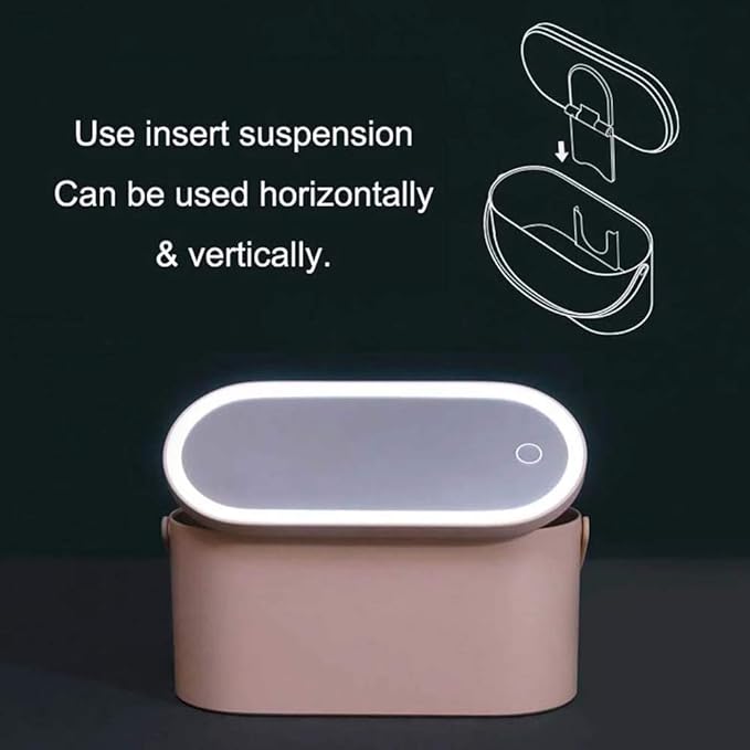 Portable LED Light Storage Box Beauty And Makeup Mirror