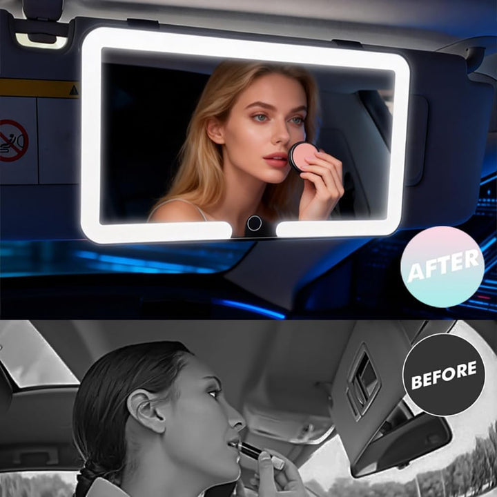 Car Sun Visor With Light Led Make-up Mirror