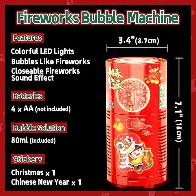 Portable Firework Bubble Machine