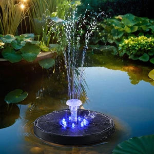 Solar Fountain Pump Fountain Light Round Floating Fountain Pump Color LED Light