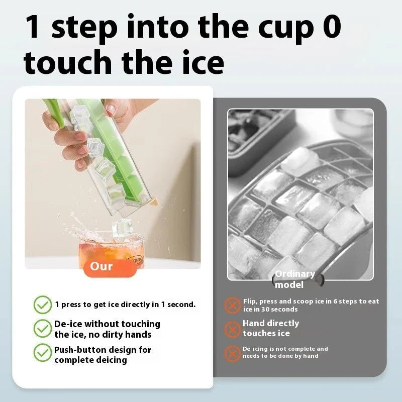 Ice Tray Ice Cube Maker Ice Tray Mold With Storage Box Kitchen Gadget